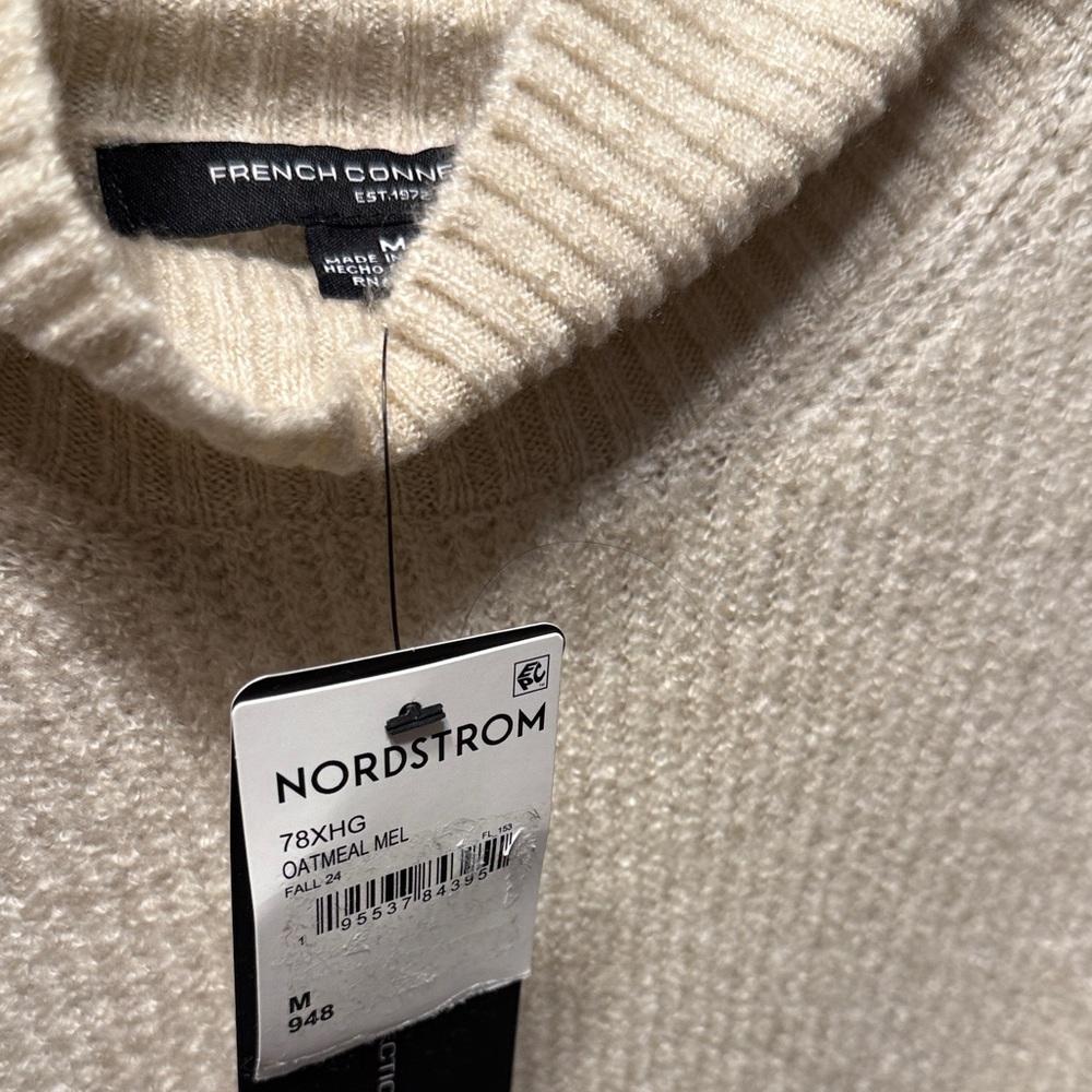 French Connection Cream Cowl Neck Sweater - Picture 3 of 6